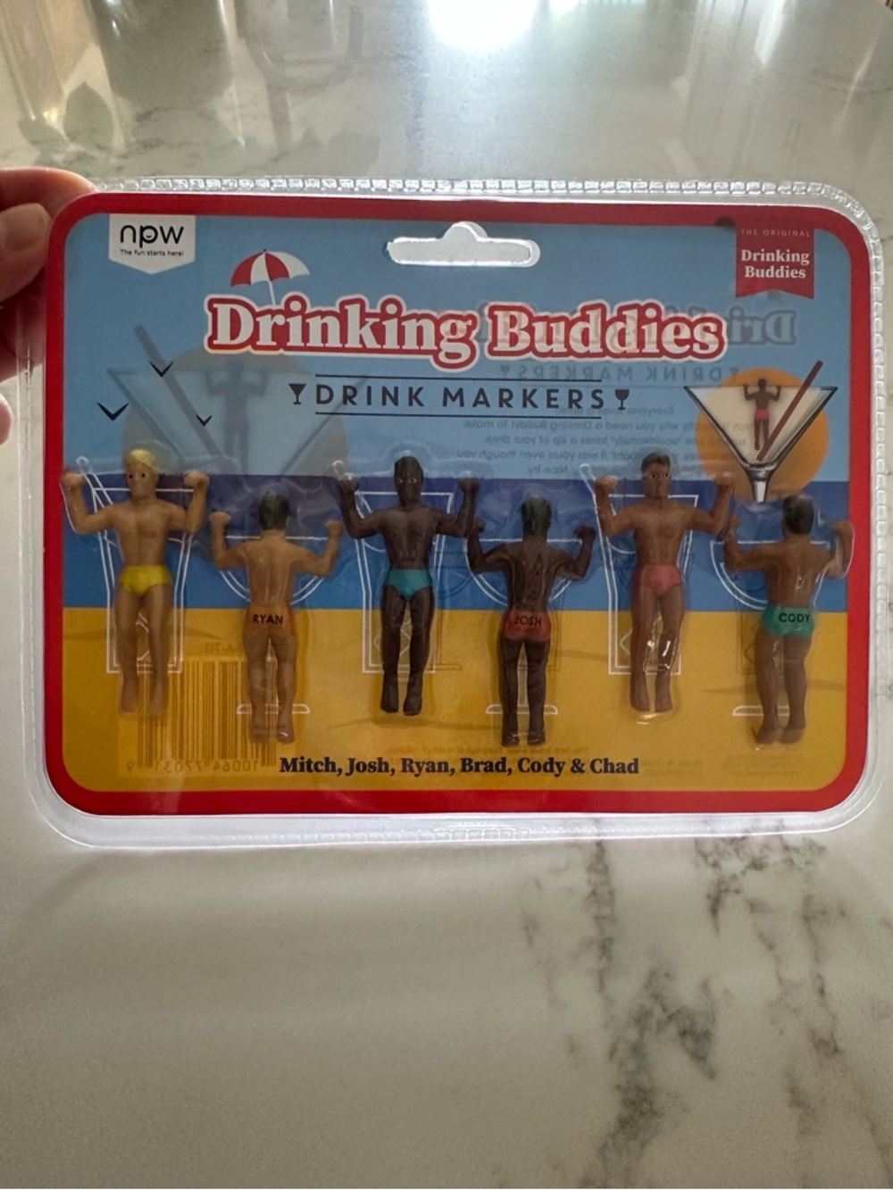 Drinking Buddies Drink Markers - Multicolor Male Figures